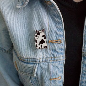 Значок деревянный (брошь)  Milk. Fire Pin