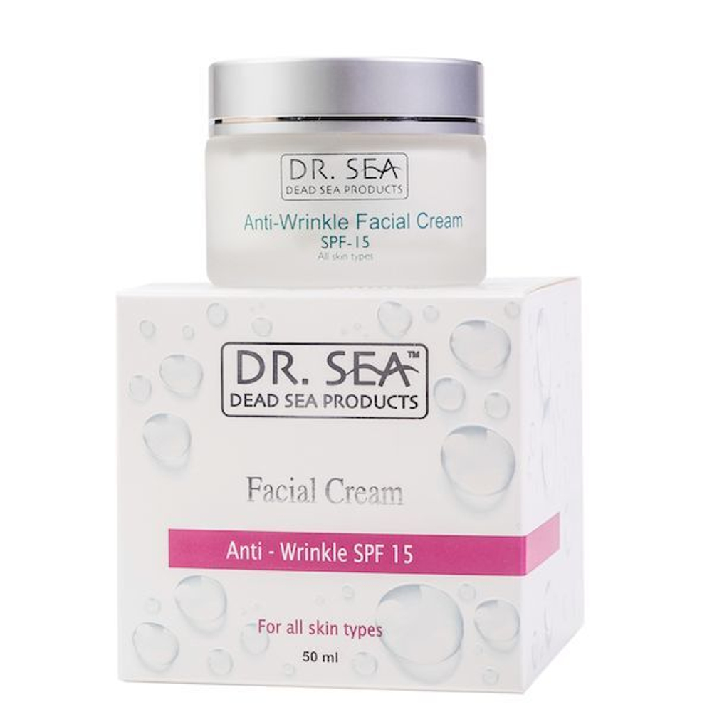 Крем для лица против морщин SPF15 Dr.Sea 50мл