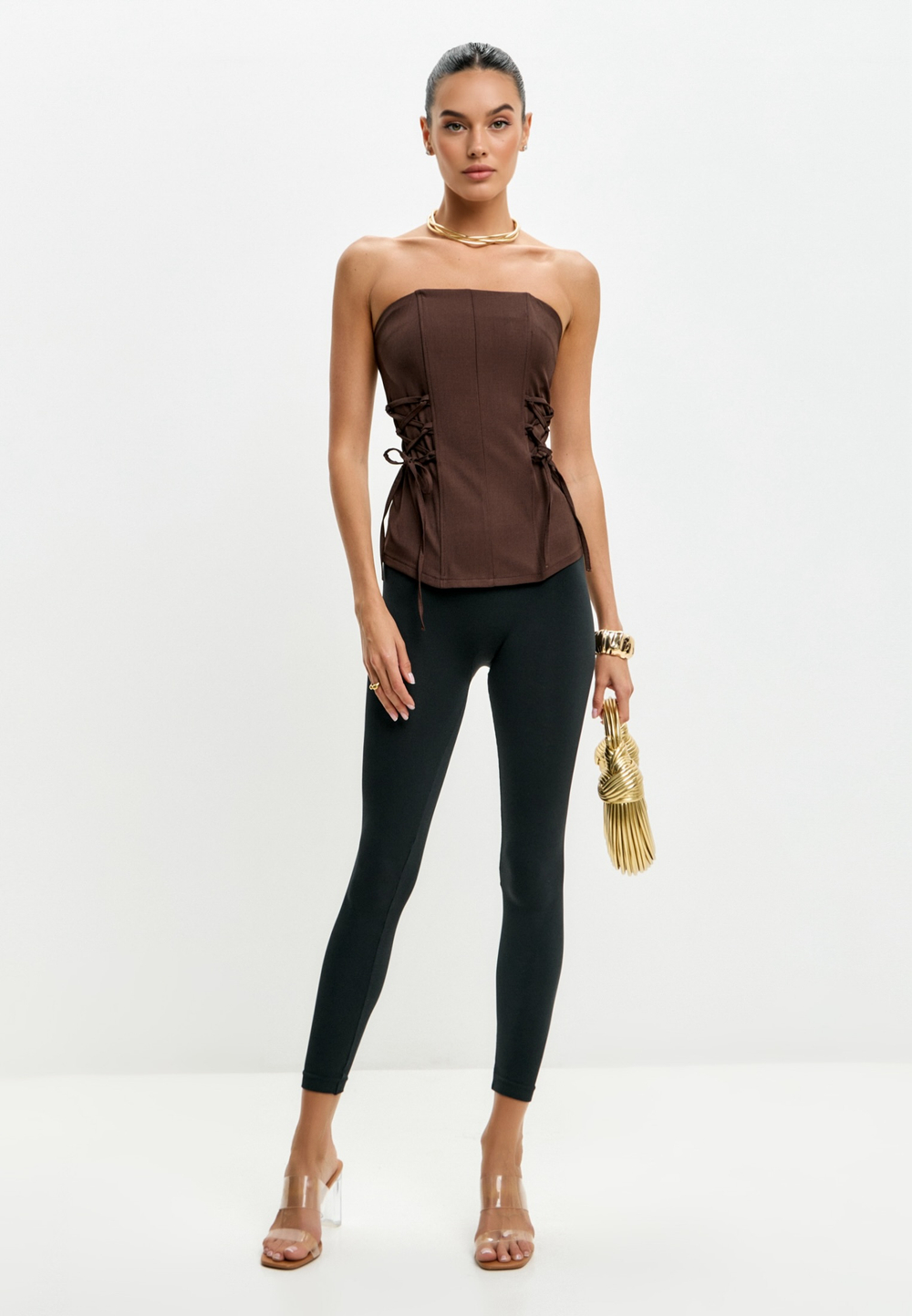 Топ с боковой шнуровкой