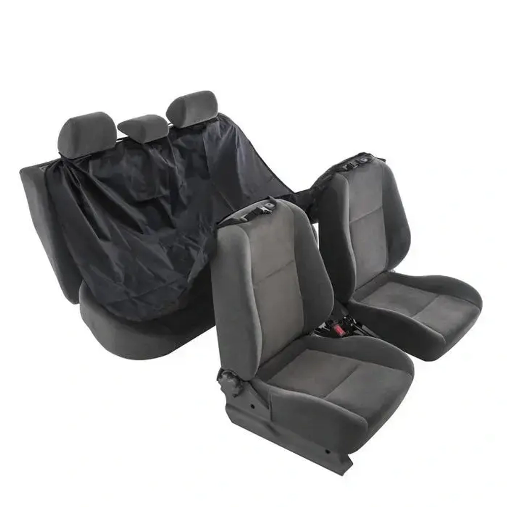 Гамак для собак на заднее сиденье ЭКОНОМ, 130*150 см, чёрный