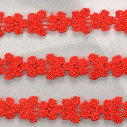 Кружево гипюр с бабочками шир.18мм цв.515 красный
