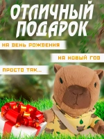 Мягкая игрушка капибара в одежде