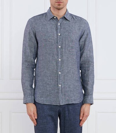 Льняная рубашка Liam BOSS BLACK - графитовый(50490340)