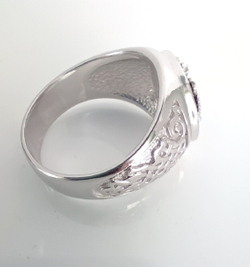 Печатка Эстерелла с ониксом, серебро, 925 проба, родирование/Ф