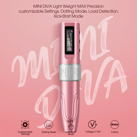 EZ POPU "Mini Diva". Машинка для перманентного макияжа "Мини Дива" | Wireless PMU Machine