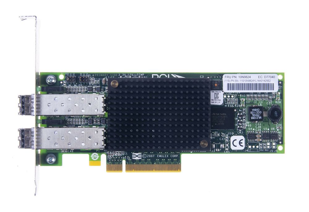Контроллер Emulex PCIe Dual Port 8GB Fibre Channel HBA P002181-01B