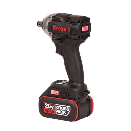 Гайковерт аккумуляторный KRESS KU272.2 20V 4Ач х2, Зу 2А, кейс