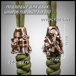 Темлячная бусина "Странник" для ножей , бронза