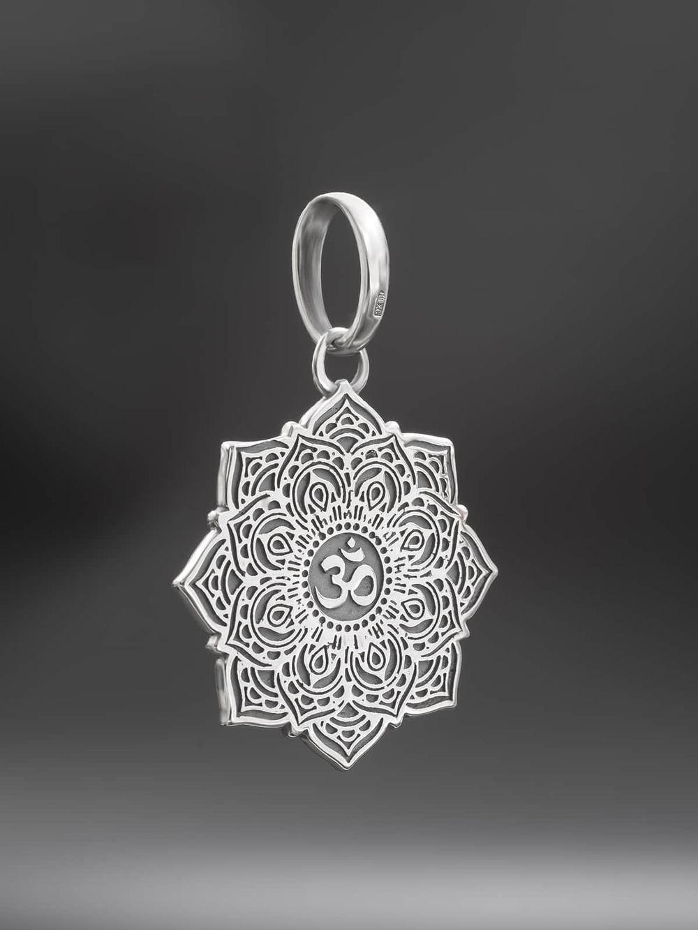 Подвеска мандала серебряная