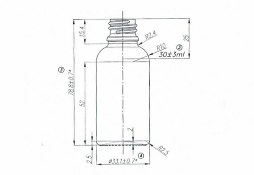 Стеклянный коричневый флакон 30 мл 18/410