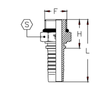 Фитинг DN 12 SAE J516 (Ш) 3/4 поворотный