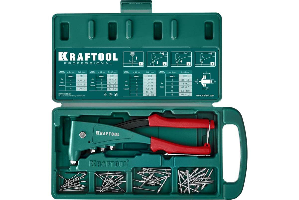 KRAFTOOL  X-5F 2.4-4.8 мм, литой заклепочник удержание заклепки (31173_z01)