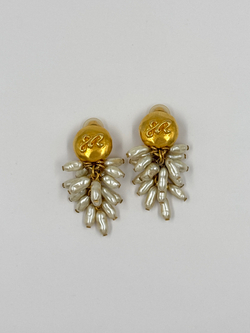 Клипсы с «жемчужными» подвесками Sonia Rykiel