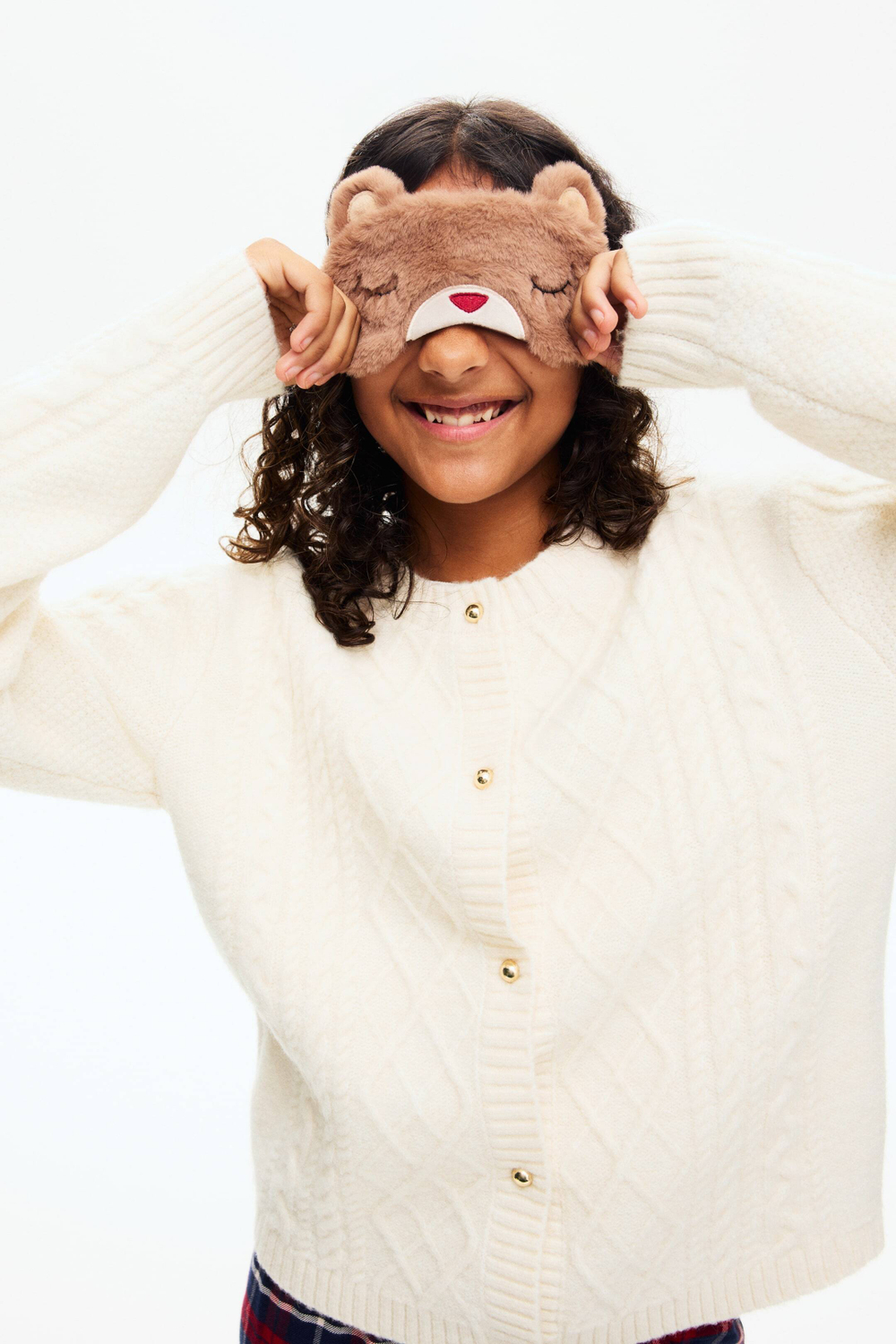 H&M Кардиган ажурной вязки, кремовый