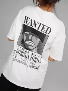 Футболка оверсайз с принтом Zoro One Piece белая