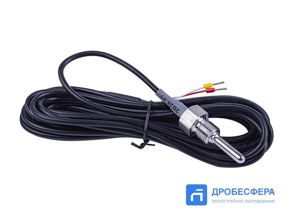 Датчик температуры винтового компрессора PT100 с резьбой G 1/4" и кабелем 4 метра