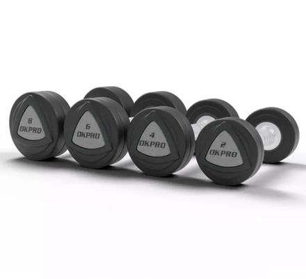 Набор полиуретановых гантелей от 12 до 30 кг (шаг 2 кг) OKPRO
