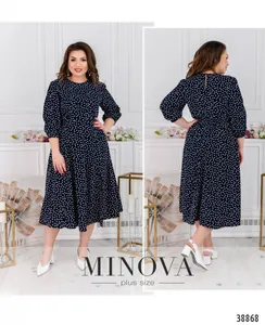 Платье 3142-В-темно-синий Minova