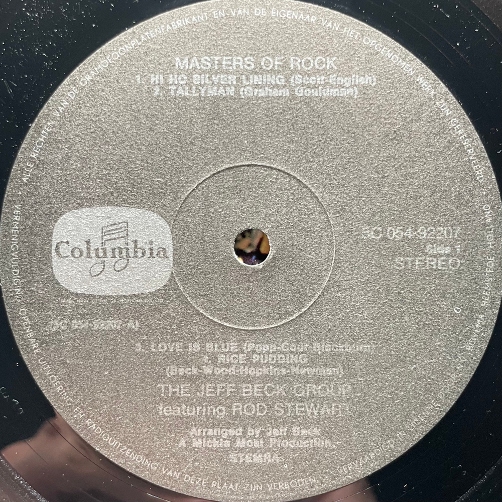 The Jeff Beck Group Featuring Rod Stewart ‎– The Jeff Beck Group Featuring Rod Stewart (Голландия 1971г.)