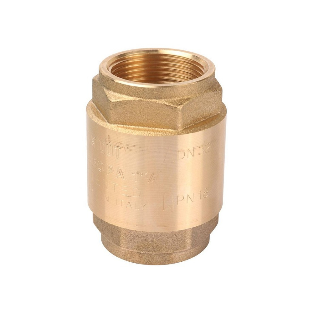 Клапан обратный STOUT - 1"1/4 (ВР/ВР, PN18, Tmax 100°C, затвор металлический)