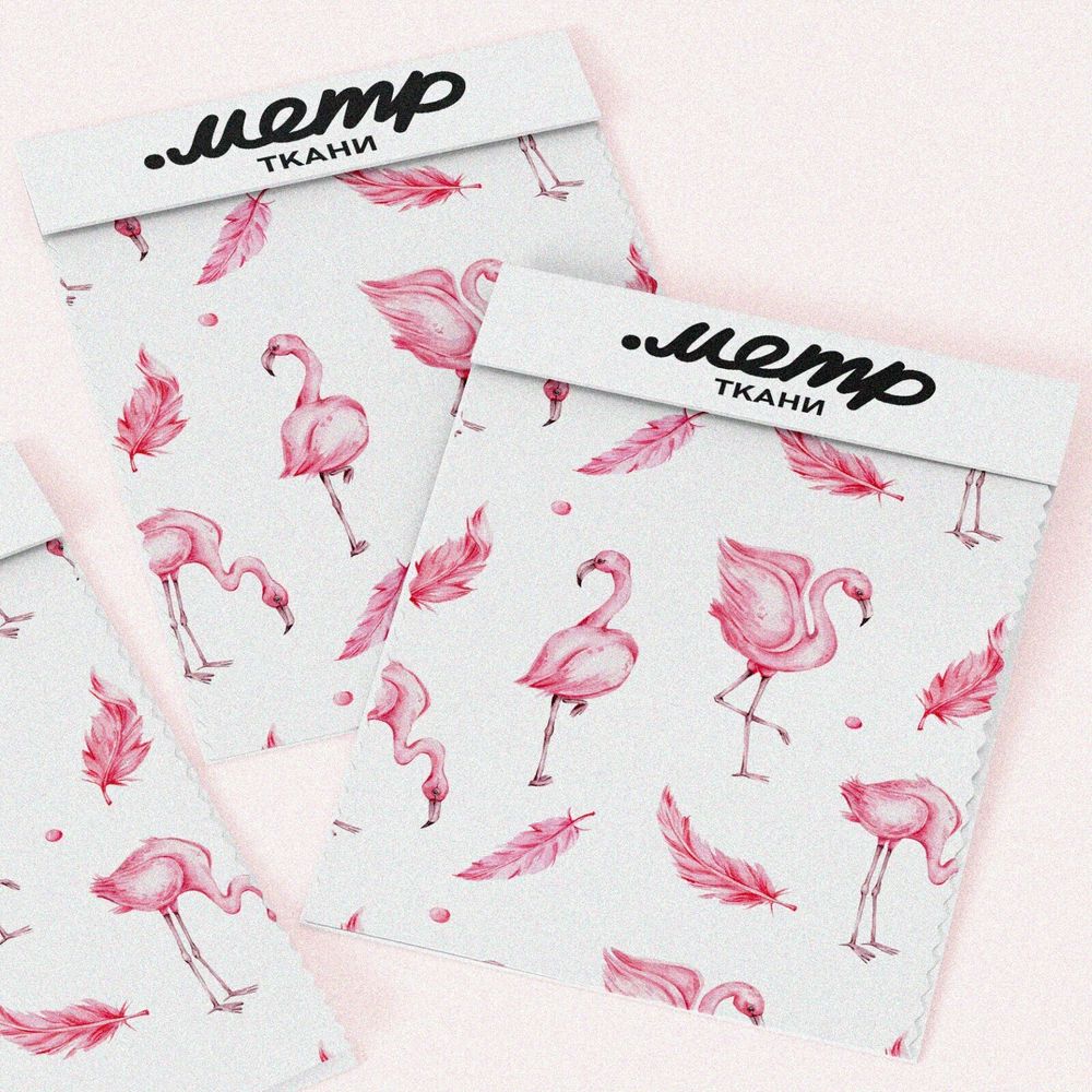 Ткань саржа нежный розовый фламинго