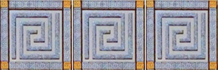 Вставка Пальмира стеклянные (3шт/компл.) серый