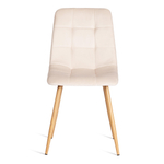 Стул CHILLY (mod. 7094-1) вельвет/металл, 44,5х52,5х86 см, beige (бежевый) HLR2 / натуральный