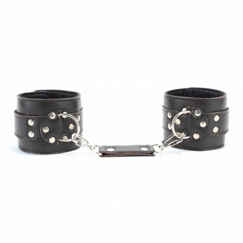 Коричневые оковы из мягкой кожи (Цвет: коричневый)