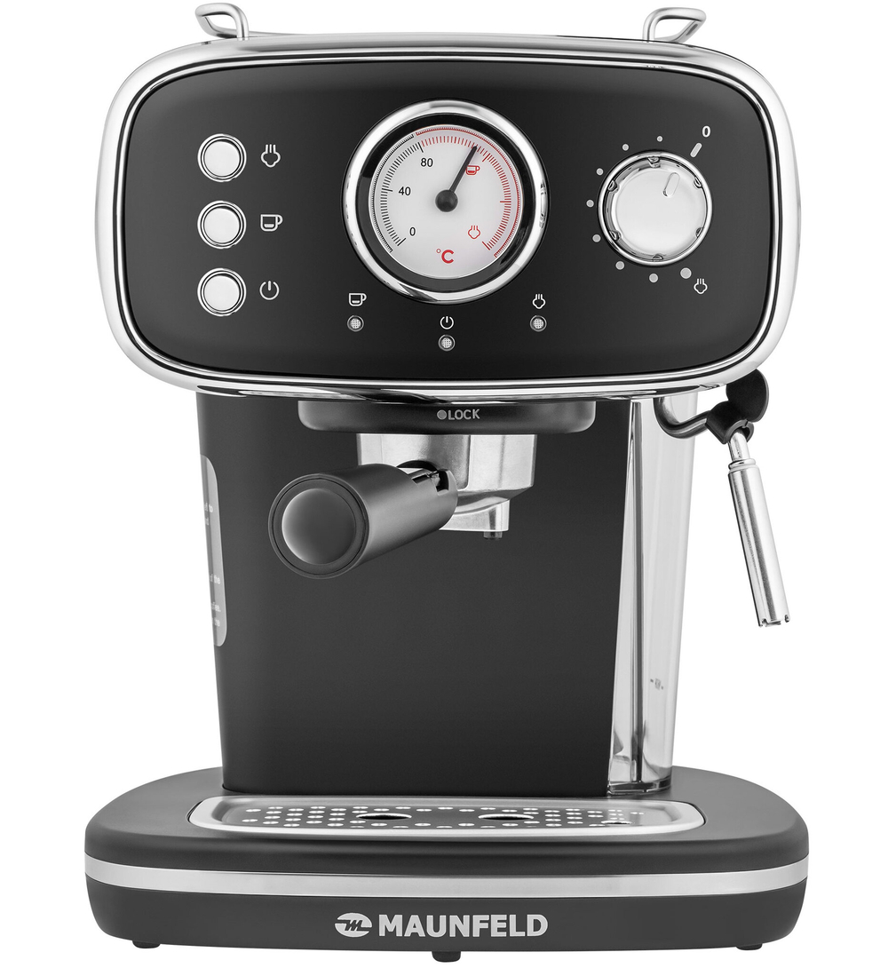 Кофемашина рожкового типа MAUNFELD MF-736BK фото 3