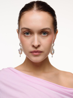 Серьги "Two drops pearl" Silver