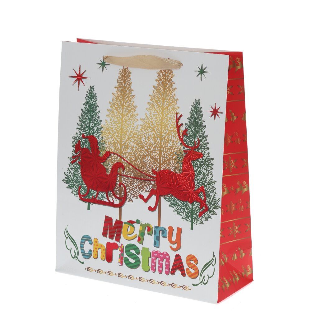 GAEM Пакет подарочный (бумага 210г/м2, блок 12шт), L26 W10 H32 см, 4в.