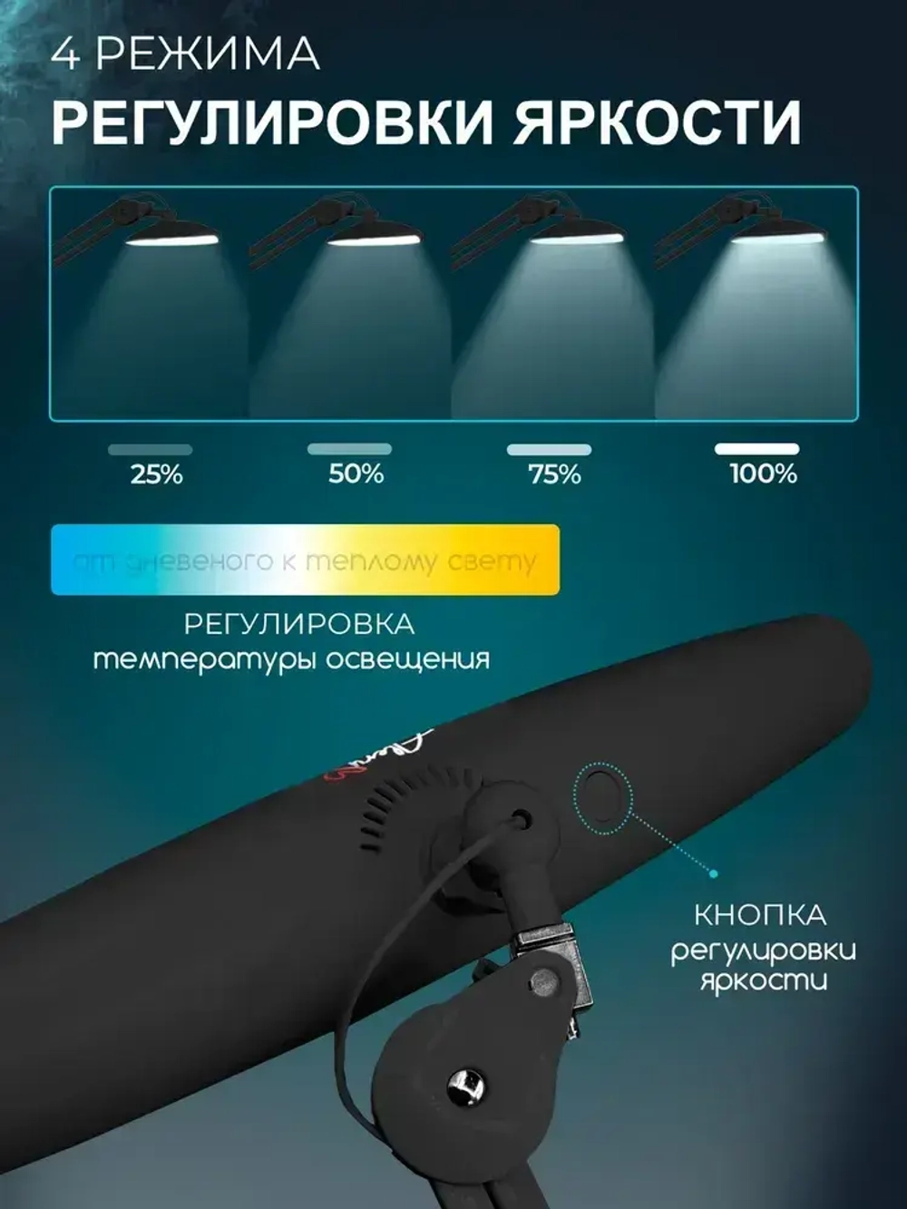 Светодиодный настольный светильник с LED лампами