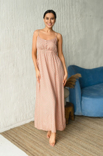 Длинное платье прямого силуэта Aleksa (Размер: XL) (Цвет: разноцветный)