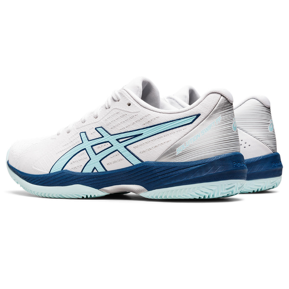 Женские Кроссовки теннисные Asics Solution Swift FF Clay W - white/clear blue