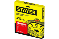 Алмазная сегментированная чашка STAYER Turbo 230 мм 33380-230_z02