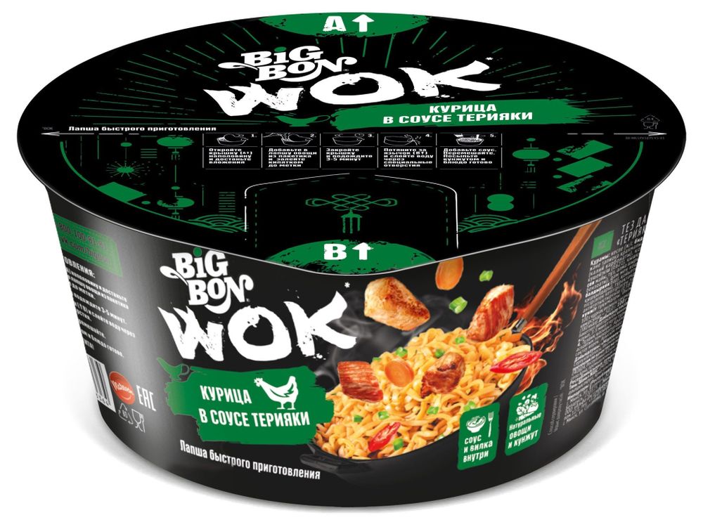 Лапша Big Bon WOK Курица терияки 85 г