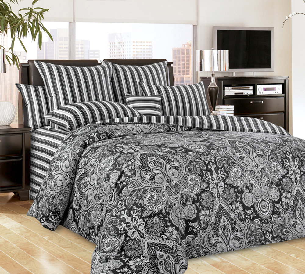 Постельное белье 2 спальное, сатин, наволочки 70х70