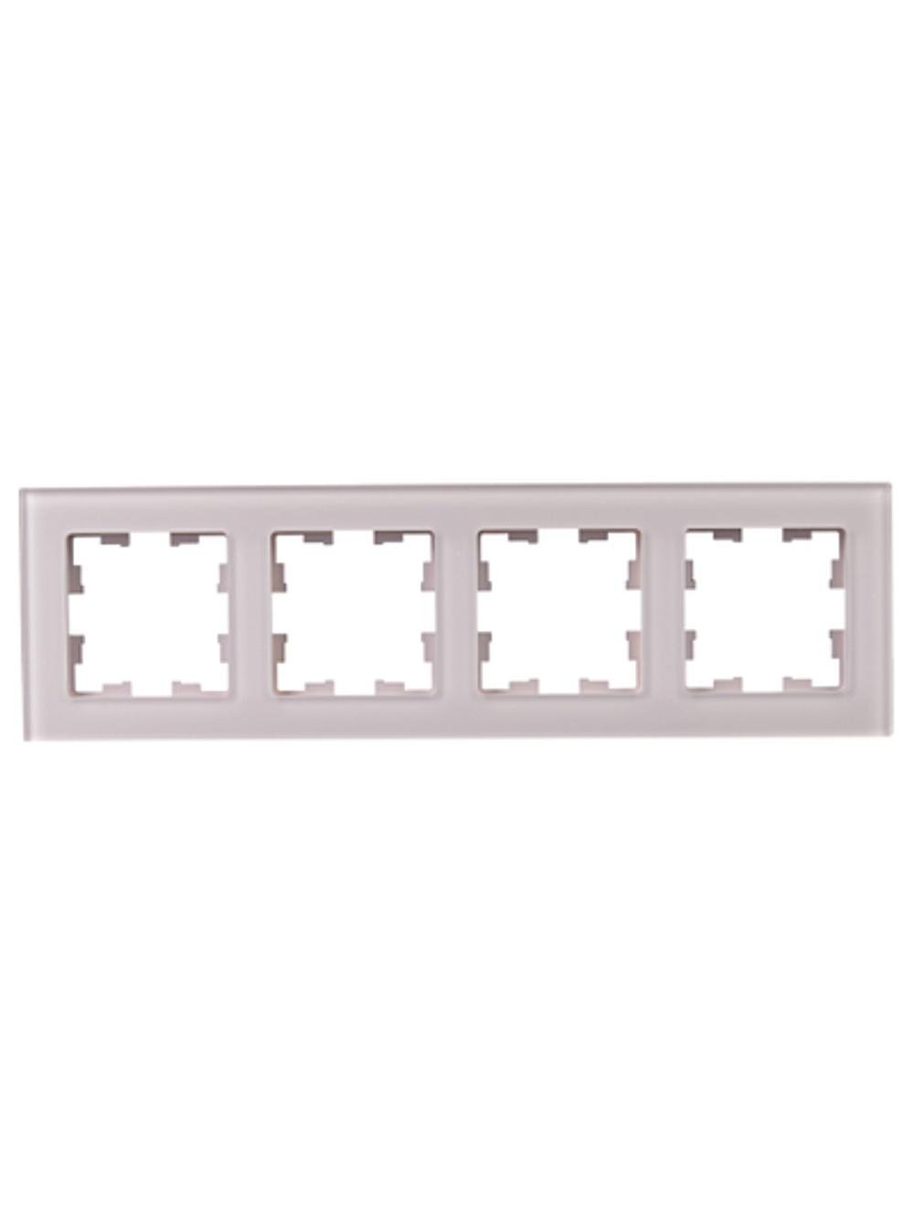 BRITE Рамка 4-местная РУ-4-2-Бр стекло розовый матовый IEK