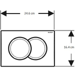 Инсталляция Geberit Duofix для подвесного унитаза, со смывным бачком Delta, смывная клавиша Delta01, хром глянец (458.149.21.1)