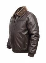 KHIMEONE Мужская кожаная куртка на меху (натуральная кожа/натуральный мех)