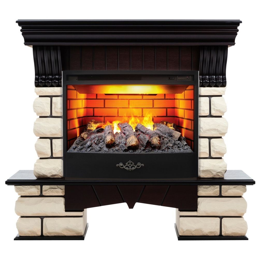 Электрокамин RealFlame Kavkaz 24/25,5 AO античный дуб с очагом 3D Firestar 25,5