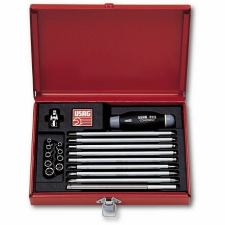 333 S20 Набор наборных отверток серии COMBIDRIVE® в стальном кейсе, 20 предметов, USAG (Италия)