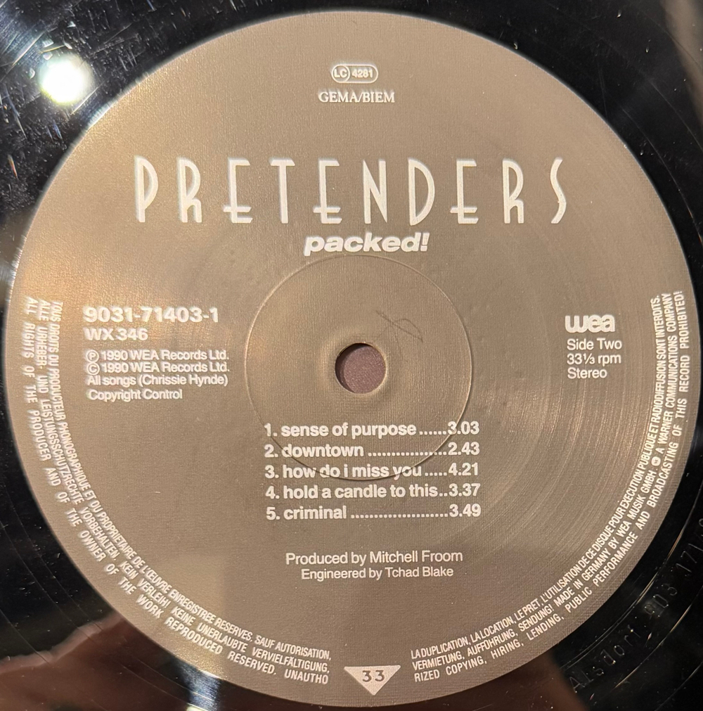 Виниловая пластинка Pretenders ‎– Packed LP
