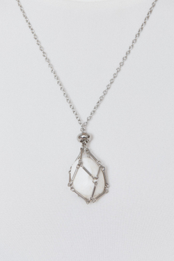 Авоська-подвеска для кристаллов серебристая S