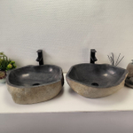 Раковина из речного камня ПАРА! RS-63838 54*47*15 2шт 0127