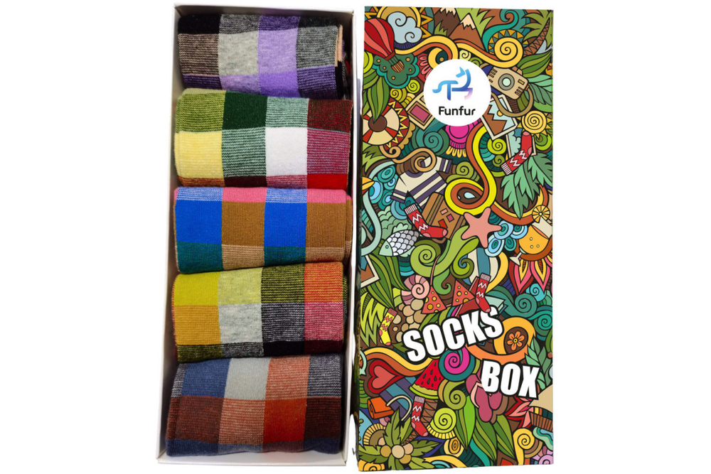 Носки Funfur Quadro в наборе 5 пар