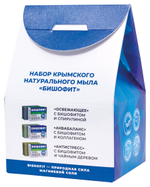 Подарочный набор мыла "Домик" с бишофитом (Освежающее, Аквабаланс, Антистресс), 300 г (4,1 б)