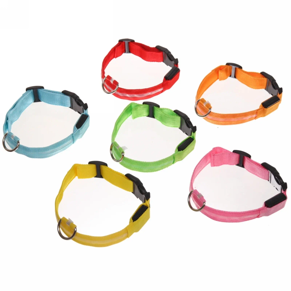 Ошейник для собак «Люмисцент» 2,5*50см светящийся, микс 6 цветов