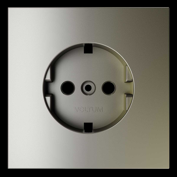 Накладка для розетки с заземлением S70 (шелк) Voltum VLS000604