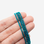 Бирюзовая шпинель синтетическая с эффектом иризации, 2мм, шар, микроогранка